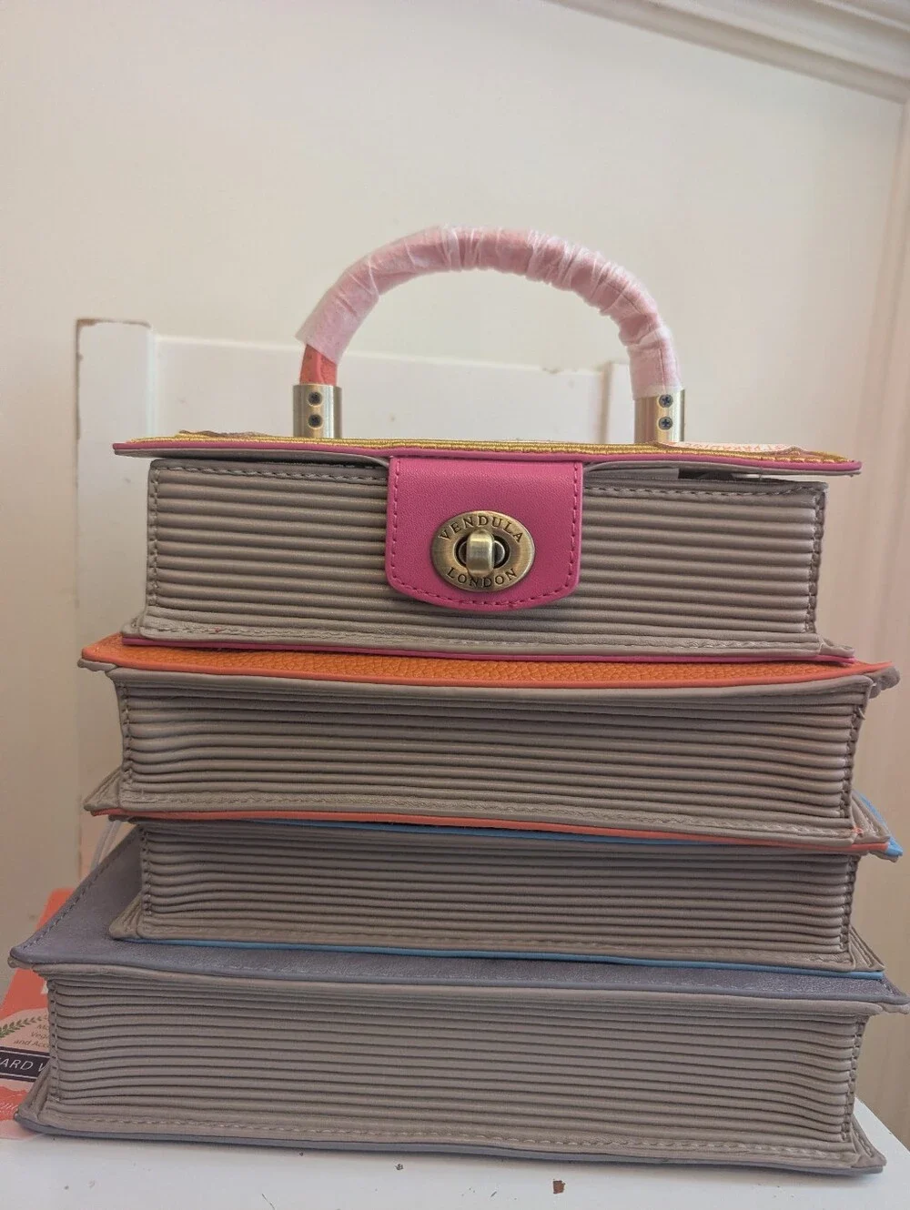 Vendula London Voyage Travel Book Stack Bag NWT